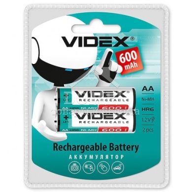 Акумулятори Videx HR6 / AA 600mAh double blister / 2pcs 20/200, ціна за 1 шт.