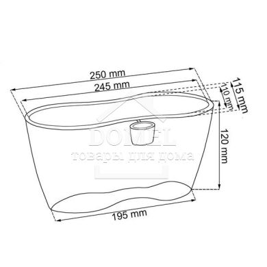 Горщик для рослин Limes DUBLO - білий, 2,3 л, 5905197985572
