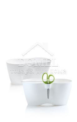 Горщик для рослин Limes DUBLO - білий, 2,3 л, 5905197985572