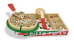 MD10167 Pizza Party (Піца - дерев'яний набір), Від 3 років, Іграшкова їжа