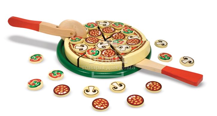 MD10167 Pizza Party (Піца - дерев'яний набір), Від 3 років, Іграшкова їжа