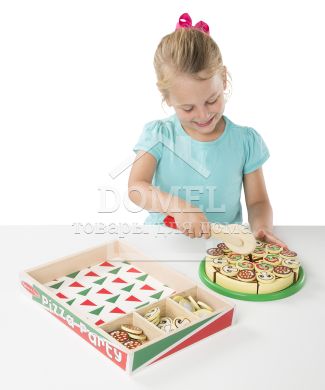 MD10167 Pizza Party (Піца - дерев'яний набір), Від 3 років, Іграшкова їжа