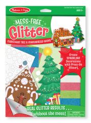 MD8404 Christmas Tree & Gingerbread House (Об'ємні блискучі наклейки "Різдвяна ялинка і пряниковий будиночок"), Від 5 років, Блискучі