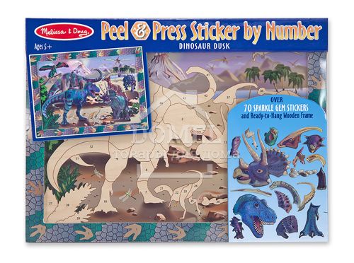 MD4007 Peel & Press Sticker (Об'ємна наклейка за номерами "Динозаври"), Для дівчаток, Для хлопчиків, Від 5 років, 3D наклейки