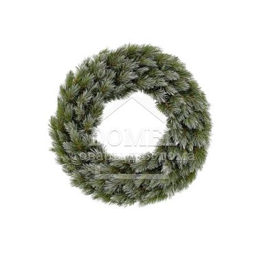 Вінок декоративний штучний Pittsburgh зелений з ефектом покриття інієм, &oslash; 45 см, Triumph Edelman, Вінок декоративний, Зелений, Іній, До 1 метра