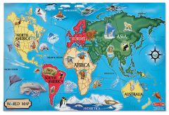 MD10446 World Map Floor (33pc) (Картонний пазл - Карта Миру, 33 ел.), Від 6 років, Пазли підлогові