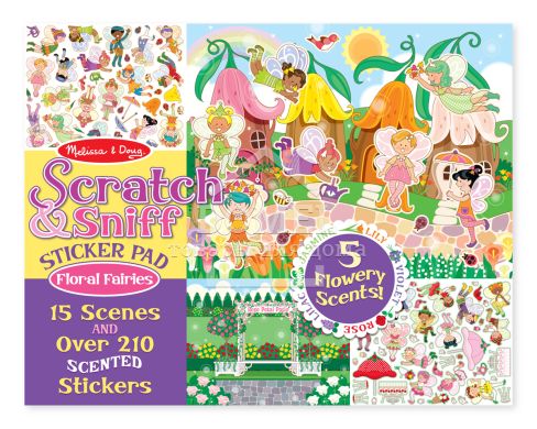 MD9148 Scratch & Sniff - Floral Fairies (Набір ароматичних наклейок "Квіткові феї"), Для дівчаток, Від 4 років, Набори наклейок