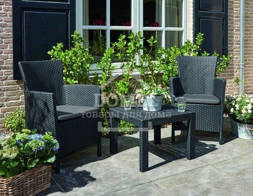 Набор мебели, Rosario balcony set, графит - прохладный серый, 8711245129426