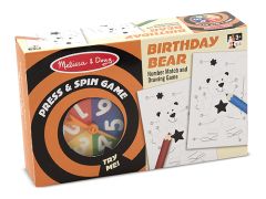 MD4511 Press & Spin Game: Birthday Bear (Настольная игра - крутилка-давилка "День рождения медведя")
