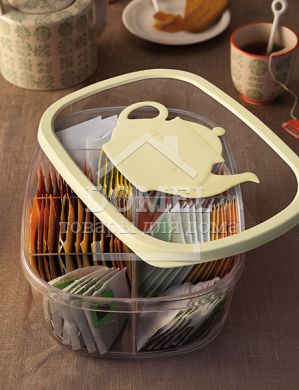 Контейнер для чая, 3 л цвет беж, 3 л, Контейнер для кофе и чая, Пищевой пластик, Пластик, Прямоугольная