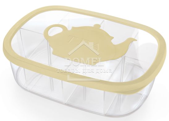 Контейнер для чая, 3 л цвет беж, 3 л, Контейнер для кофе и чая, Пищевой пластик, Пластик, Прямоугольная