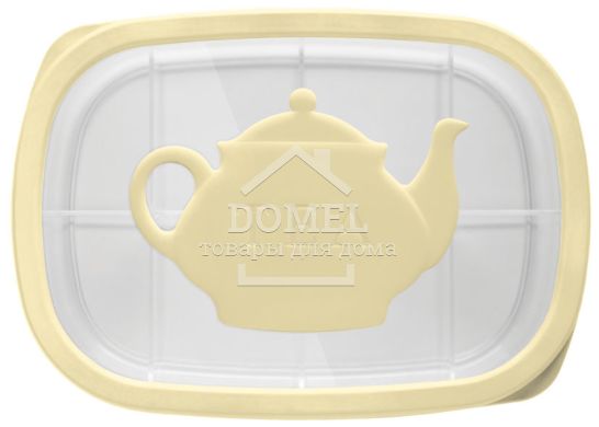 Контейнер для чая, 3 л цвет беж, 3 л, Контейнер для кофе и чая, Пищевой пластик, Пластик, Прямоугольная