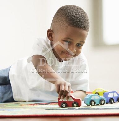 MD19400 Round the Town Road Rug & Car Set (Игровой коврик с машинками "Городская дорога"), Для мальчиков, От 3 лет, Игровой коврик