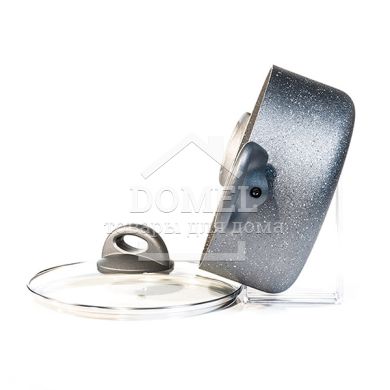 Каструля MOON STONE 20x9 см / 2,8 л зі скляною кришкою (алюміній з антипригарним покриттям)