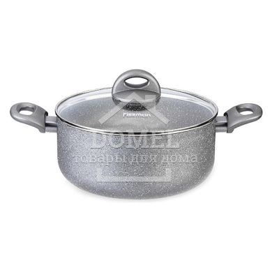 Каструля MOON STONE 20x9 см / 2,8 л зі скляною кришкою (алюміній з антипригарним покриттям)