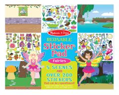 MD8603 Fairies Reusable Sticker Pad (Набір багаторазових наклейок "Феї"), Для дівчаток, Від 3 років, Багаторазові