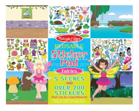 MD8603 Fairies Reusable Sticker Pad (Набор многоразовых наклеек "Феи")