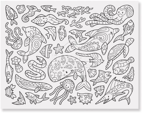 MD9468 Color Your Own Sticker Pad - Animals (Набір розмальовок-наклейок "Тварини")