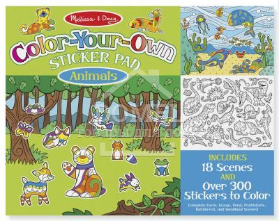 MD9468 Color Your Own Sticker Pad - Animals (Набір розмальовок-наклейок "Тварини")