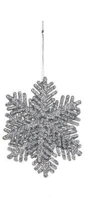 Прикраса декоративна "Сніжинка мереживна ""Christmas House", сіра