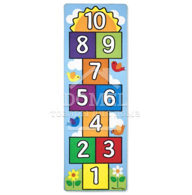 MD19402 Hop & Count Hopscotch Rug (Игровой коврик-классики), От 3 лет, Игровой коврик