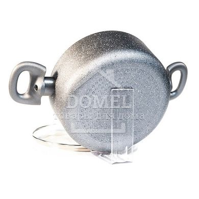 Каструля MOON STONE 26x11 см / 5,5 л зі скляною кришкою (алюміній з антипригарним покриттям)