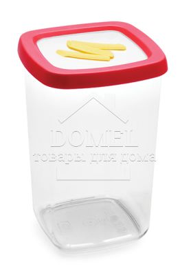 Контейнер для хранения, 1,5 л "Паста", 1500 мл, Контейнер для хранения, Пищевой пластик, Пластик, Квадратная