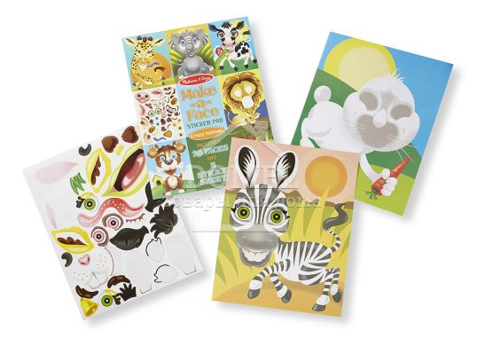 MD18605 Make-a-Face Sticker Pad - Crazy Animals (Набор наклеек "Забавные животные")
