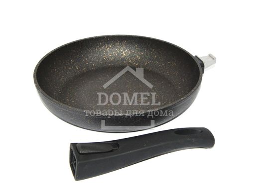 Сковородка со съемной ручкой COSMIC BLACK 24x4,9 см с индукционным дном (алюминий с антипригарным покрытием)