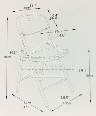 Стілець складний арт. ТЕ-1813, 4820211100216