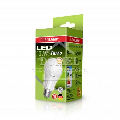 EUROLAMP LED Лампа TURBO NEW dimmable A60 10W E27 4000K (50), E27, 4000K, 1000Lm, 10W