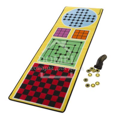 MD19424 4-in-1 Game Rug (Игровой коврик "Настольные игры 4 в 1"), От 3 лет, Игровой коврик