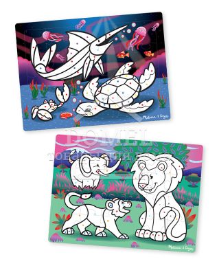 MD8823 Easy-to-See 3D Marker Coloring Puzzles - Safari/Ocea (3D пазлы-раскраски "Сафари/Океан")