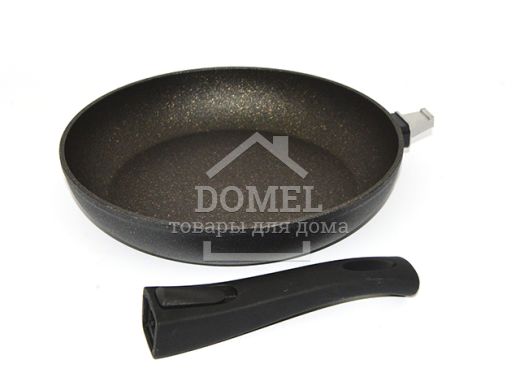 Сковородка со съемной ручкой COSMIC BLACK 26x5,2см с индукционным дном (алюминий с антипригарным покрытием)