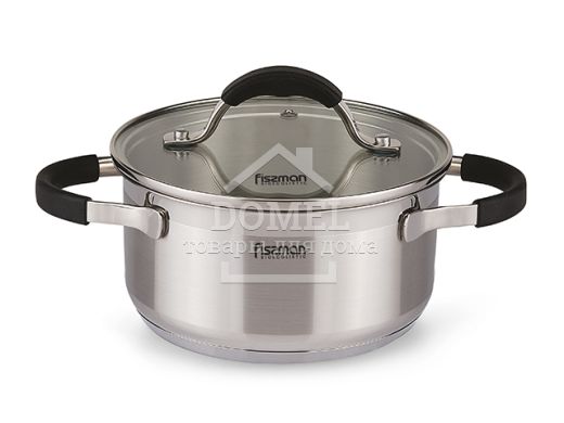 Кастрюля MAGNIFIKA 24x11,5 см / 5,1 л со стеклянной крышкой (нержавеющая сталь)