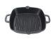 Квадратная сковорода-гриль 26x5 см с двумя боковыми ручками (чугун)