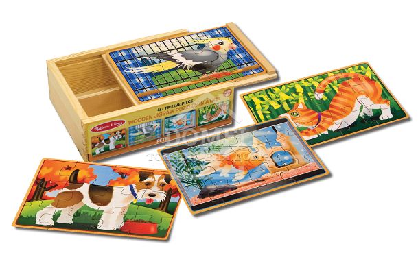 MD3790 Домашние животные - набор из 4 пазлов