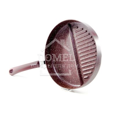 Сковородка гриль с разделением MOSSES STONE 26x4,5 см (алюминий с антипригарным покрытием)