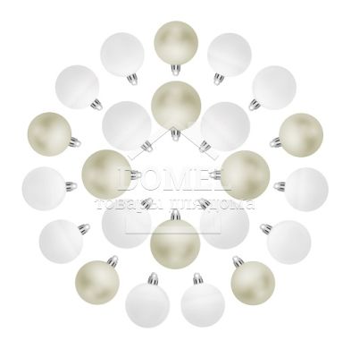 Ялинкові кульки"House of Seasons" комплект 23 шт., білий