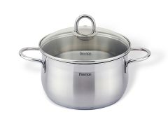 Каструля MONICA 18х10,5 см / 2,6 л зі скляною кришкою (нержавіюча сталь)