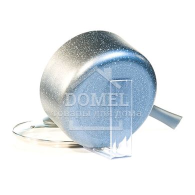 Ківш MOON STONE 18x9 см / 2,2 л зі скляною кришкою (алюміній з антипригарним покриттям)