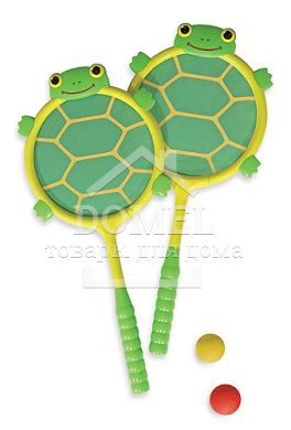 MD6165 Tootle Turtle Racquet & Ball Set (Дитячий бадмінтон "Черепашки"), Від 4 років, Іграшки в саду і на природі