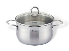 Каструля MONICA 20х11,5 см / 3,6 л зі скляною кришкою (нержавіюча сталь)