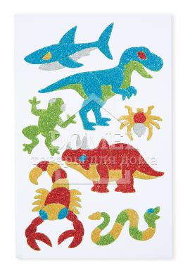 MD19501 Cool Creatures Foam Stickers (Об'ємні блискучі наклейки "Пригода"), Для хлопчиків, Від 5 років, Блискучі
