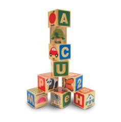 MD2253 ABC/123 Wooden Blocks (Деревянные блоки "Цифры/Буквы"), От 2 лет, Кубики