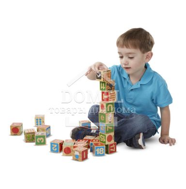 MD2253 ABC / 123 Wooden Blocks (Дерев'яні блоки "Цифри / Букви"), Від 2 років, Кубики