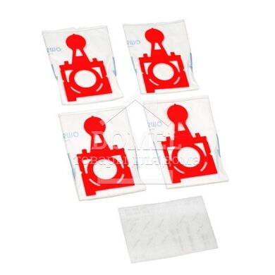 Набір синтетичних мішків (4 шт.) WORWO ZMB03K для пилососів ZELMER (49.4200,&nbsp;12006468,&nbsp;ZVCA300B), Zelmer