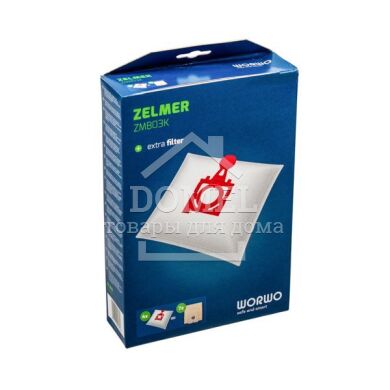 Набір синтетичних мішків (4 шт.) WORWO ZMB03K для пилососів ZELMER (49.4200,&nbsp;12006468,&nbsp;ZVCA300B), Zelmer