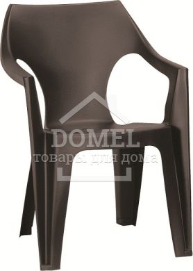 Стілець пластиковий Dante low back, коричневий, 3253929000584