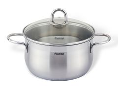 Каструля MONICA 24х13,5 см / 6,1 л зі скляною кришкою (нержавіюча сталь)